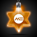 24" Amber Yellow Star Of David Light-Up Pendant Necklace
